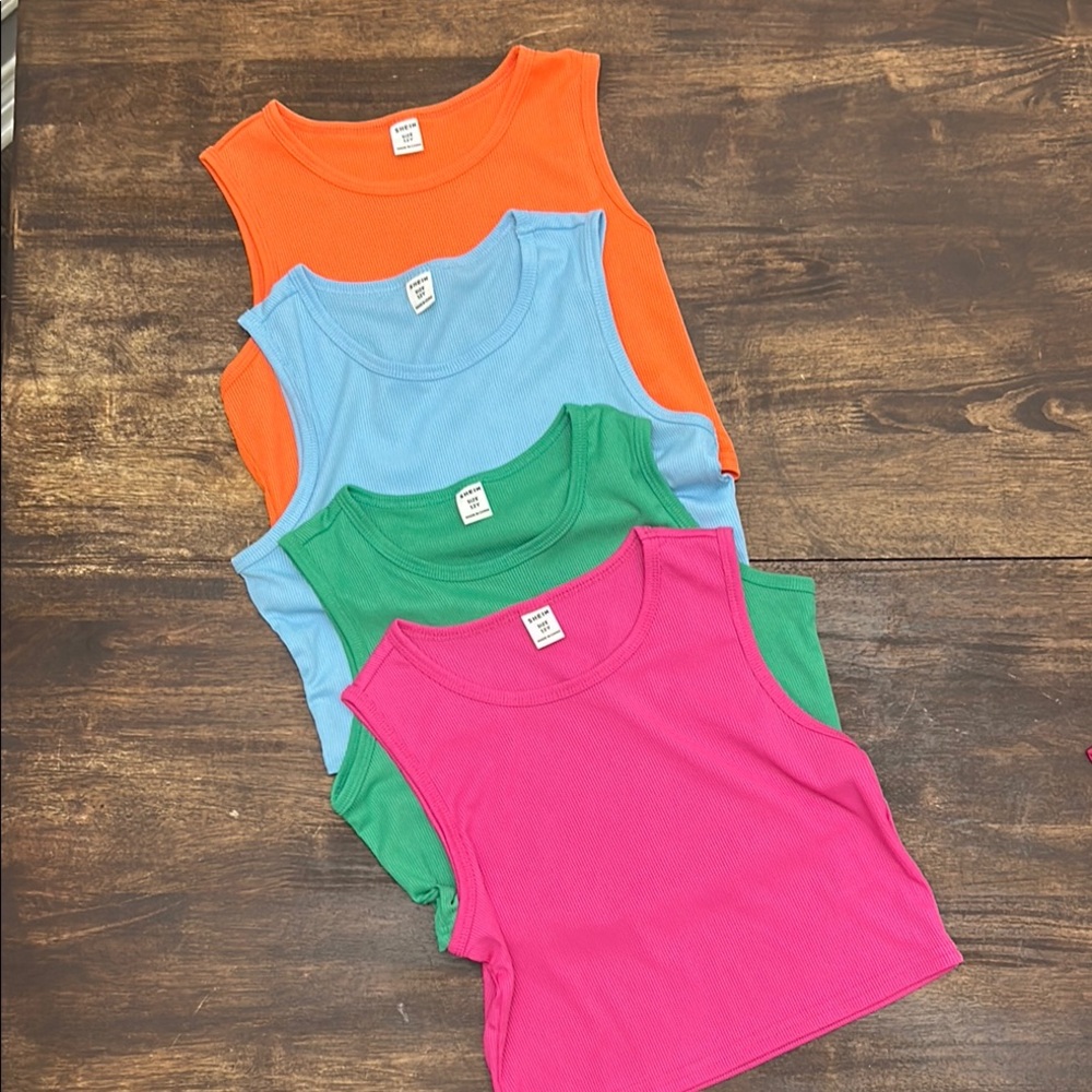 SHEIN Women's Tank Tops - Orange, Blue, Green, Pink